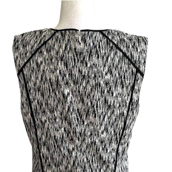 Banana Republic Black White V-Neck Sleeveless Career Sheath Dress Size 14 NEW - Picture 6 of 12